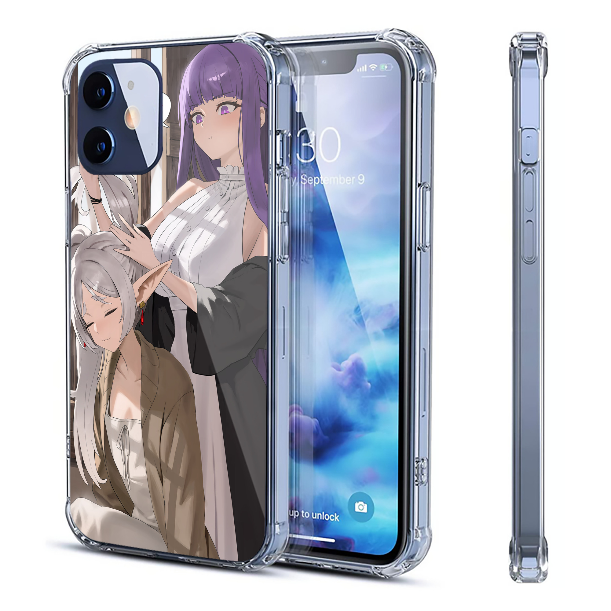 （画像用） 葬送のフリーレン Frieren 【iPhone 12シリーズ対応】透明スマホケース（クリアソフトケース）